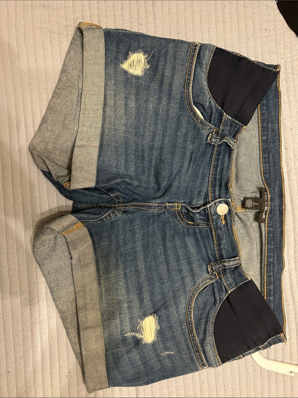 Indigo Blue maternity denim shorts